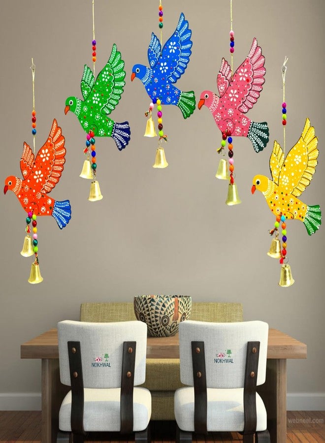 NOKHWAL Bird Hanging Handmade Birds Main Door Garden Decorative Wall Hanging Birds for Balcony Decoration Hanging Decorative Items for Holl Room Office Wall Décor Decorative for Home - Image 1